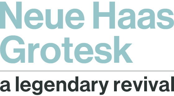 Tipografía sans serif. . Neue Haas Grotesk 